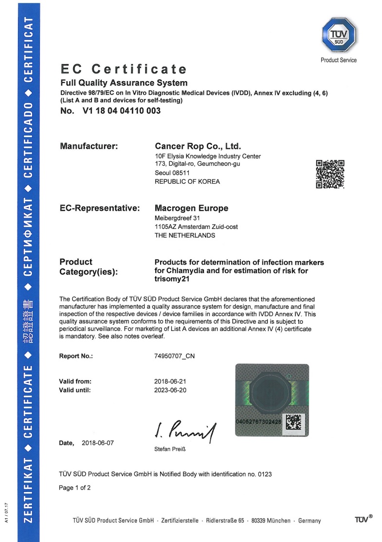 CE Certificate